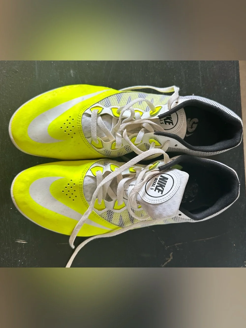 Nike - Neon yellow and white track spikes - Size 11